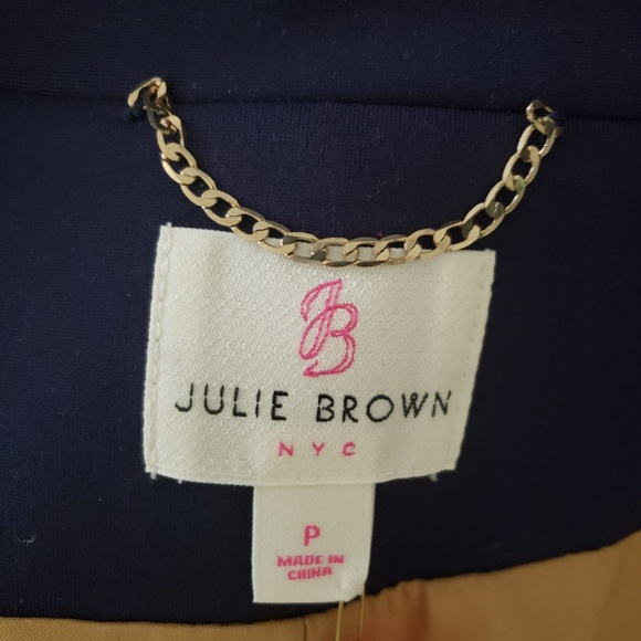 NWT JULIE BROWN NAVY PEACOAT SIZE PETITE - Picture 7 of 8